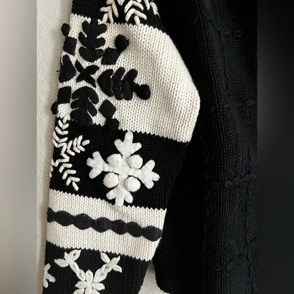 Vintage Michael Simon snowflake zip up sweater - Picture 7 of 8